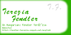 terezia fendler business card